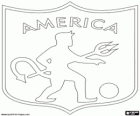 Escudo de CD America de Cali, clube de futebol na Colômbia 