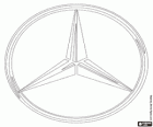 Logo da Mercedes, Mercedes-Benz, marca de veículos alemã. Estrela de três pontas da Mercedes