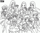As princesas sereias cantam, os principais protagonistas da Mermaid Melody Pichi Pichi Pitch