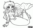 Hanon, a princesa sereia do Oceano Atlântico Sul. Pichi Pichi Pitch Mermaid Melody
