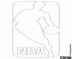 Logo da NBA, liga profissional de basquete dos Estados Unidos da América