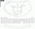 Logo Memphis Grizzlies equipe da NBA. Divisão Sudoeste, Conferência Oeste