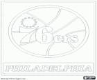 Logo Philadelphia 76ers, Sixers, equipe da NBA. Divisão do Atlântico, Conferência Leste