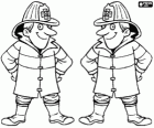 Dois amigávels agentes dos bombeiros