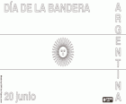 Dia da Bandeira Argentina. 20 junho feriado nacional em homenagem a bandeira e seu criador Manuel Belgrano