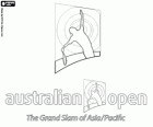 Logo do Aberto da Austrália, o primeiro dos quatro Grand Slam torneios de tênis