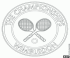 Logo clássico Wimbledon Grand Slam de tênis do torneio na Inglaterra