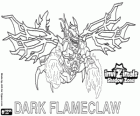 Dark Flameclaw. Invizimals A nova dimensão. Criatura estranha, Invizimal agressivo e malvado