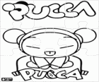 Quebra-cabeça da Pucca. Pucca tem força sobre-humana, muito inteligente e incrivelmente rápida