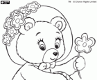 Sra. Tubby Urso com uma flor. A vizinha do Noddy