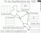 Independência da América Central, 15 set 1821. Comemoração da independência da Espanha no actuais países de Guatemala, Honduras, El Salvador, Nicarágua e Costa Rica