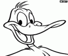 Face de Daffy Duck ou Patolino na Looney Tunes
