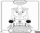 Edward, a locomotiva em azul tem o número 2