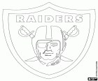 Logo Oakland Raiders, clube de futebol americano da Divisão Oeste AFC, Oakland, California