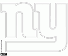 Logo New York Giants, time de futebol americano na NFC Divisão Oriente, East Rutherford, New Jersey