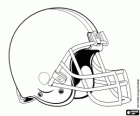 Um capacete, logo de Cleveland Browns, franquia de futebol americano da Divisão Norte na AFC, Cleveland e Berea, Ohio