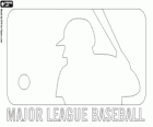 Logo da MLB,  liga de beisebol profissional nos Estados Unidos e Canadá