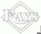 Logo de Tampa Bay Rays, equipe de beisebol, a partir da American League Oriente Divisão, Saint Petersburg, Florida