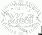 Logo New York Mets, equipe de beisebol profissional na Liga Nacional, East Division, Queens, New York City, New York