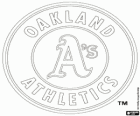 Logo Oakland Athletics, equipe de baseball com sede em Oakland, Califórnia. Western Division da Liga Americana