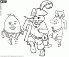 Os protagonistas, Gato de Botas, Humpty e Kitty