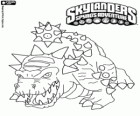 Skylander Bash, o dinossauro formidável. Skylanders Terra