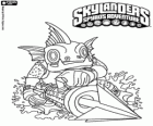 Skylander Gill Grunt, uma criatura que nunca deixa escapar sua presa. Skylanders Água