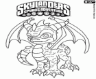 Skylander Spyro, o dragão é um adversário formidável que pode voar e disparar fogo de sua boca. Skylanders Magia 