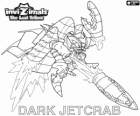 Dark Jetcrab. Invizimals Tribos Perdidas. Criaturas malucas e pouco inteligentes que querem ser astronautas alimentados por pequenos foguetes