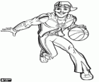 Sportacus jogando basquete