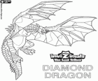 Diamond Dragon. Invizimals Tribos Perdidas. Dragão invizimal com todo o corpo coberto de diamantes