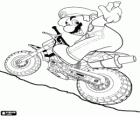 Mario Bros em uma motocicleta