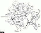 Os guerreiros Lyoko: Ulrich, Yumi, Odd e Aelita