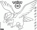 Braviary, pokémon voador, um pokémon como águia. Evolução final do Rufflet. Woguru