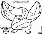 Drilbur, pokémon toupeira. Evolui para Excadrill. Moguryu e Doryuuzu