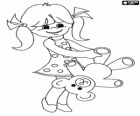 Menina com seu ursinho de pelúcia
