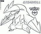 Excadrill, Doryuuzu em Japonês. O Pokémon subterrâneo, é evoluíram de Drillbur