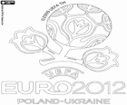 Logo Campeonato Europeu de futebol 2012. Polónia e Ucrânia UEFA EURO 2012
