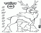 Sawsbuck, o cervo de Pokémon no inverno. Sawsbuck, Mebukijka é a evolução do Deerling, Shikijika