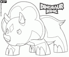 Chomp, o forte triceratops de propriedade Max. Dinossauro Rei, Dinosaur King