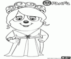 Panfu Panda com um longo vestido de noite