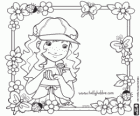 Holly Hobbie com joaninhas, borboletas e flores