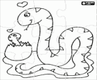 Quebra-cabeça de serpente. Puzzles de répteis