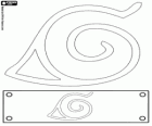 Bandana de Naruto com o sinal da aldeia da folha