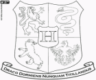O brasão de armas de Hogwarts, Escola de Magia e Bruxaria de Hogwarts