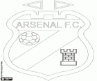 Escudo do Arsenal FC. Clube de futebol argentino chamado Arsenal de Sarandí