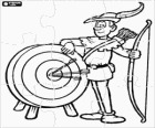 Quebra-cabeça do famoso arqueiro Robin Hood