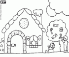 João e Maria, Hansel e Gretel comendo os doces da casinha feita de doces
