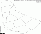 Mapa de Barbados. Capital: Bridgetown. País ilha no mar do Caribe e o Oceano Atlântico