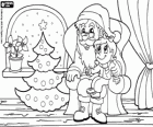 Menina com Papai Noel